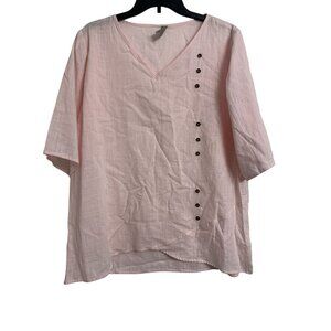 Noracora XL Bamboo Gouzy Coastal Lightweight Pink Blouse